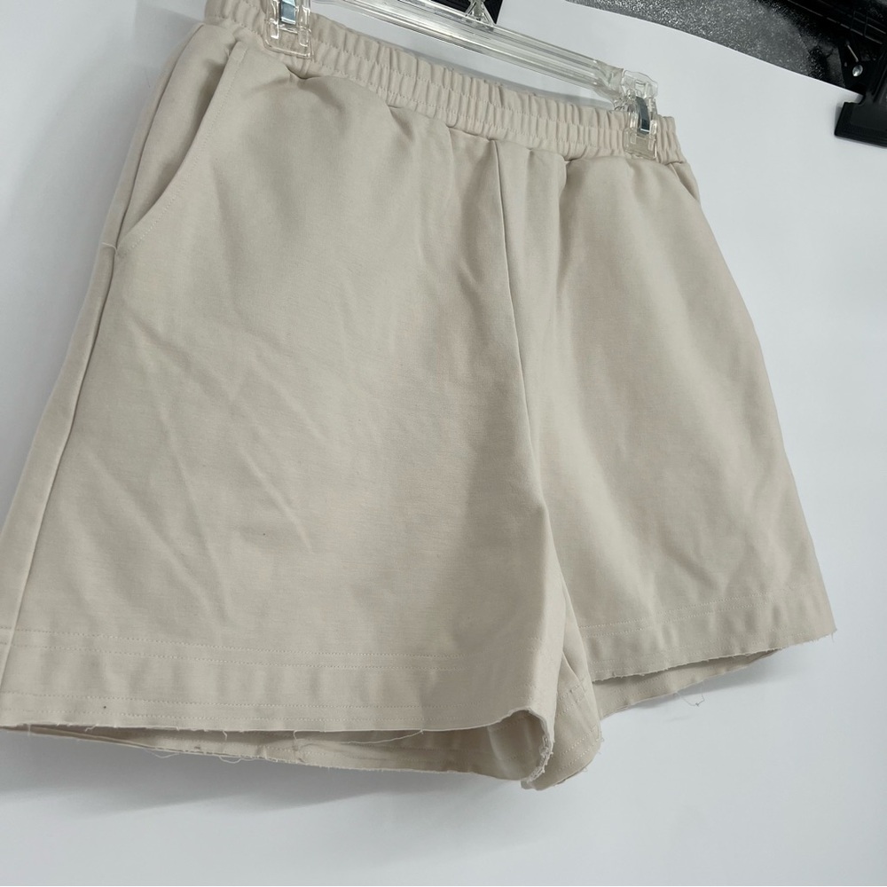 Nap Loungewear Casual Cozy Sweat Shorts Cutoff Heavy Elastic Waist‎ Comfy - Picture 5 of 13
